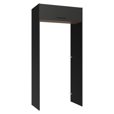 Mueble para empotrar Heladera 103 cm 1 Puerta Rebatible Marrón/Negro Agata Madesa