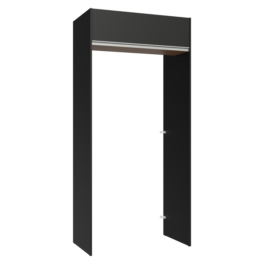 Mueble para empotrar Heladera 103 cm 1 Puerta Abatible Negro/Marrón/Negro Glamy Madesa