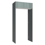 Mueble para empotrar Heladera 103 cm 1 Puerta Abatible Gris/Blanco/Gris Lux Madesa
