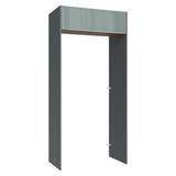 Mueble para empotrar Heladera 103 cm 1 Puerta Abatible  Gris/Marrón/Gris Lux Madesa