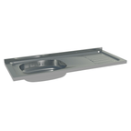 Bacha de Acero Inoxidable para Cocina 105 x 44 cm Gris Madesa