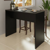 Isla de Cocina con Barra Desayunador 115cm Negro Madesa