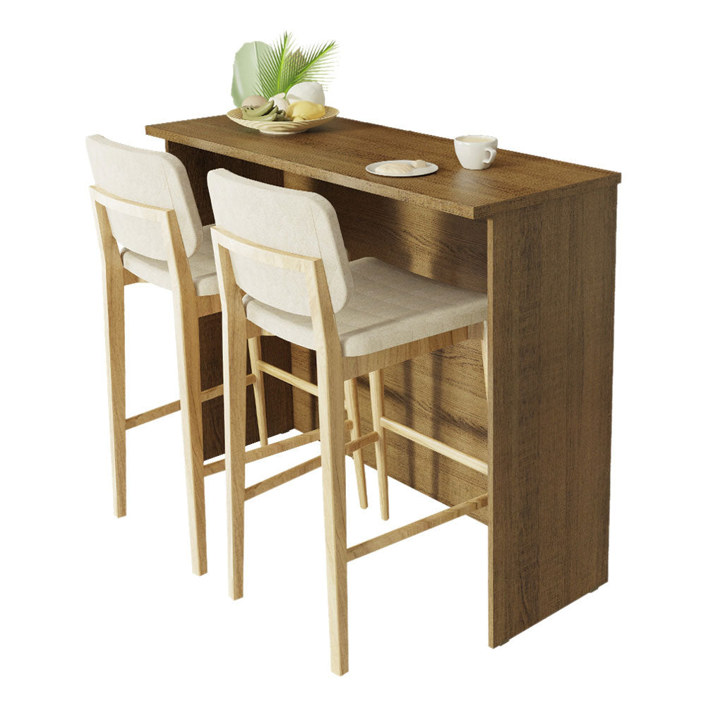 Isla de Cocina con Barra Desayunador 120 cm Marrón Madesa