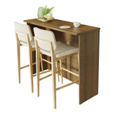 Isla de Cocina con Barra desayunador Madesa 120cm Marrón