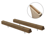 Juego de 2 respaldos de silla tapizados, Marrón