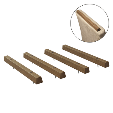 Kit 4 Respaldos de Silla Tapizados Marrón Madesa