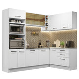 Combo completo de Cocina Esquinera 399cm Agata Madesa 01 Blanco
