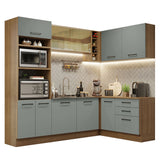 Combo completo de Cocina Esquinera 399cm Marrón/Gris Agata 01
