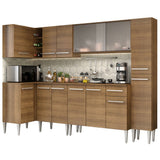 Combo completo de Cocina Esquinera 325cm Emilly Space Madesa 03 - Marrón