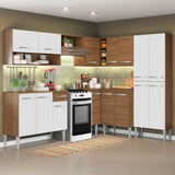Combo completo de Cocina Esquinera Madesa 417cm Emilly Ice 01