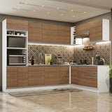 Combo completo de Cocina Esquinera Madesa 479cm Glamy 01 - Blanco