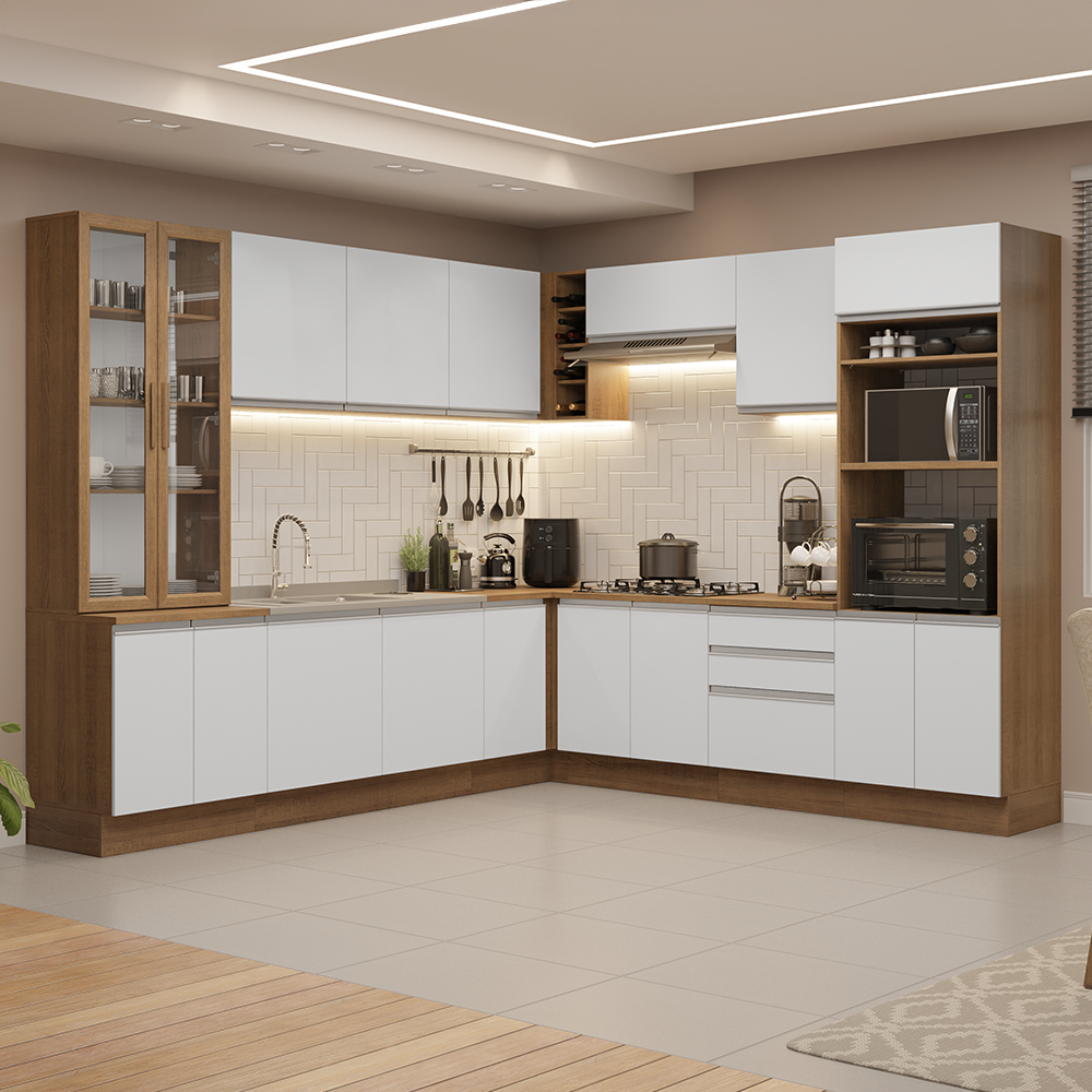 Combo completo de Cocina Esquinera Madesa Glamy 549cm MB 01