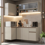 Combo de Cocina Esquinero 265 cm Sin Patas Nice Crema 03
