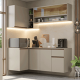 Combo de Cocina Esquinero 265 cm Sin Patas Nice Crema 04