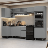 Combo completo de Cocina Esquinera 385cm Gris Nice Madesa 03