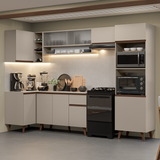 Combo completo de Cocina Esquinera 385cm Crema Nice Madesa 03
