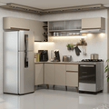 Combo completo de Cocina Esquinera 405 cm Crema Nice Madesa 05