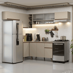 Combo completo de Cocina Esquinera 405 cm Crema Nice Madesa 05