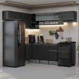 Combo Completo de Cocina Esquinera 405 cm Negro Nice Madesa 06