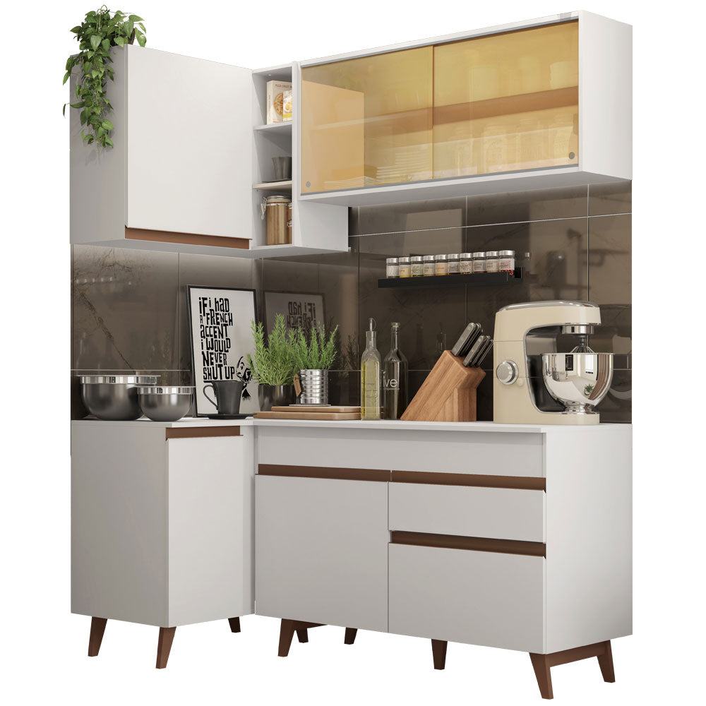Combo completo de Cocina Esquinera 262 cm Reims Blanco 01