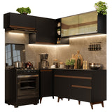 Combo completo de Cocina Esquinera 332cm Negro Reims 03
