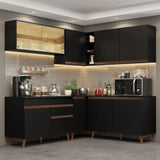 Combo completo de Cocina Esquinera 382 cm Reims Negro 01