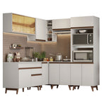 Combo completo de Cocina Esquinera 402 cm 12 Puertas 1 Cajón Blanco Reims Madesa