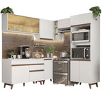 Combo completo de Cocina Esquinera 402 cm 10 Puertas 1 Cajón Blanco Reims Madesa 02