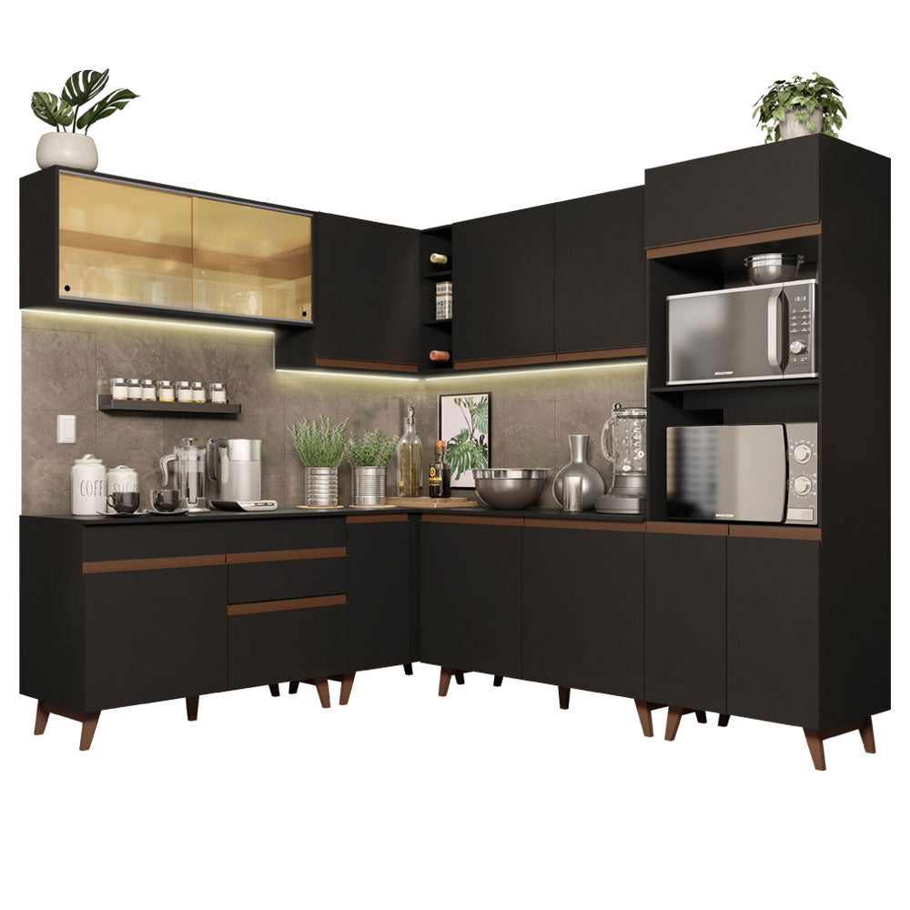 Combo completo de Cocina Esquinera 452cm Reims Negro 01