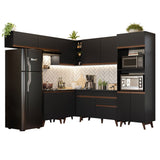 Combo completo de Cocina Esquinera 472cm Reims Negro 01