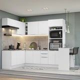 Combo Completo de Cocina Esquinera 489 cm Blanco Stella Madesa