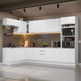 Combo Completo de Cocina Esquinera 499 cm Blanco Stella Madesa 01