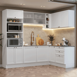 Cocina Esquinera 399 cm Vik Blanco 01
