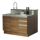 Isla de Cocina con Tapa y bajo mesada Madesa Glamy 120 MM