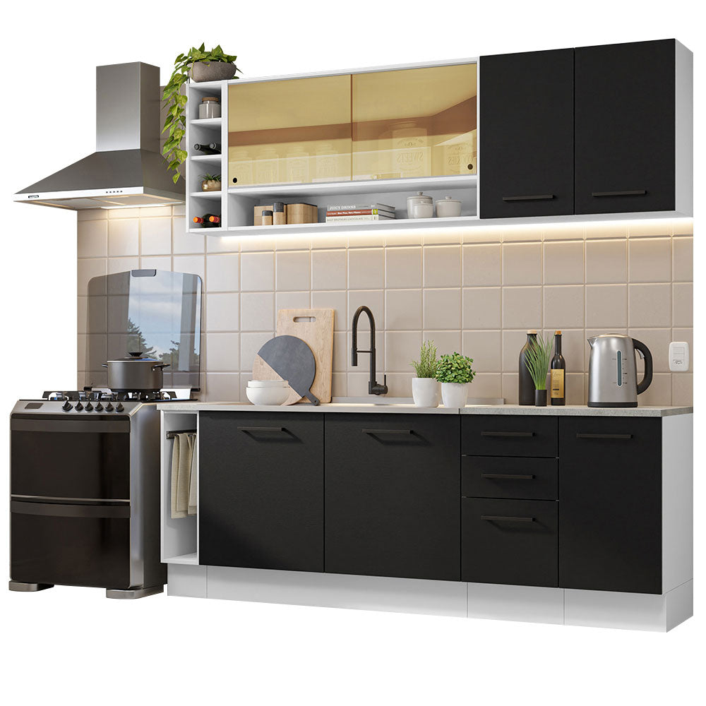 Combo completo de Cocina Madesa Agata 220cm BN 01