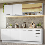 Combo completo de Cocina 240cm Blanco 60cm de Profundidad Agata Madesa 01