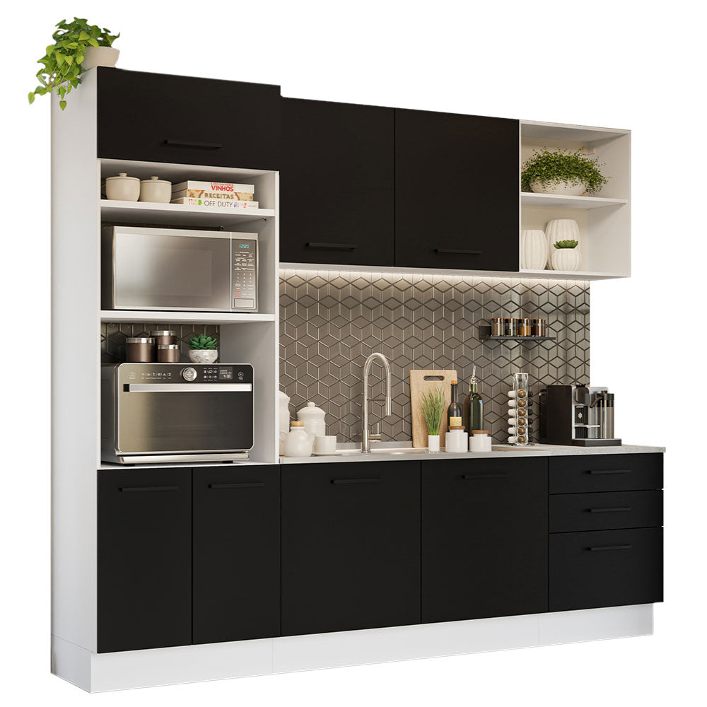 Combo completo de Cocina Madesa Agata 250cm BN 01