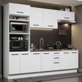 Combo completo de Cocina 270 cm 10 Puertas 3 Cajones Sin Mesada Blanco Agata Madesa