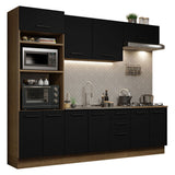 Combo de Cocina 270 cm Agata Marrón/Negro 01