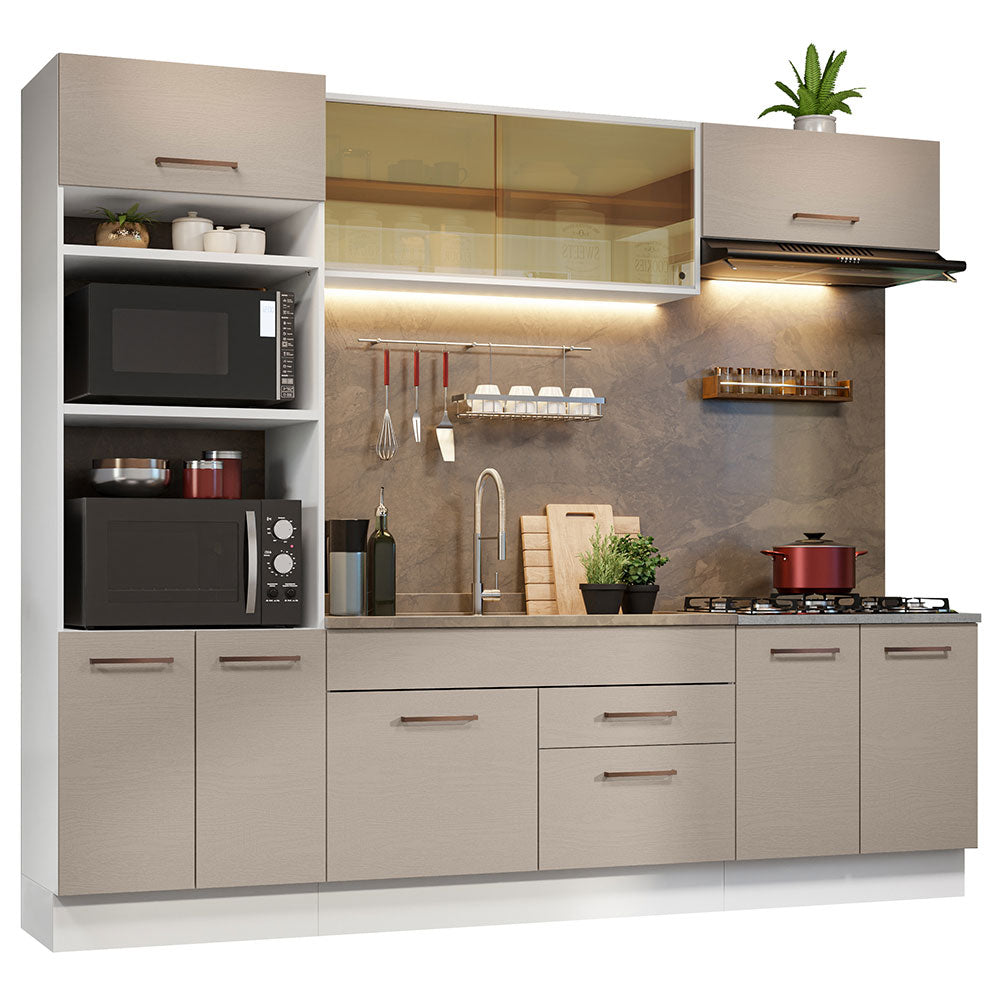 Combo de Cocina 270 cm Agata Blanco/Crema 03