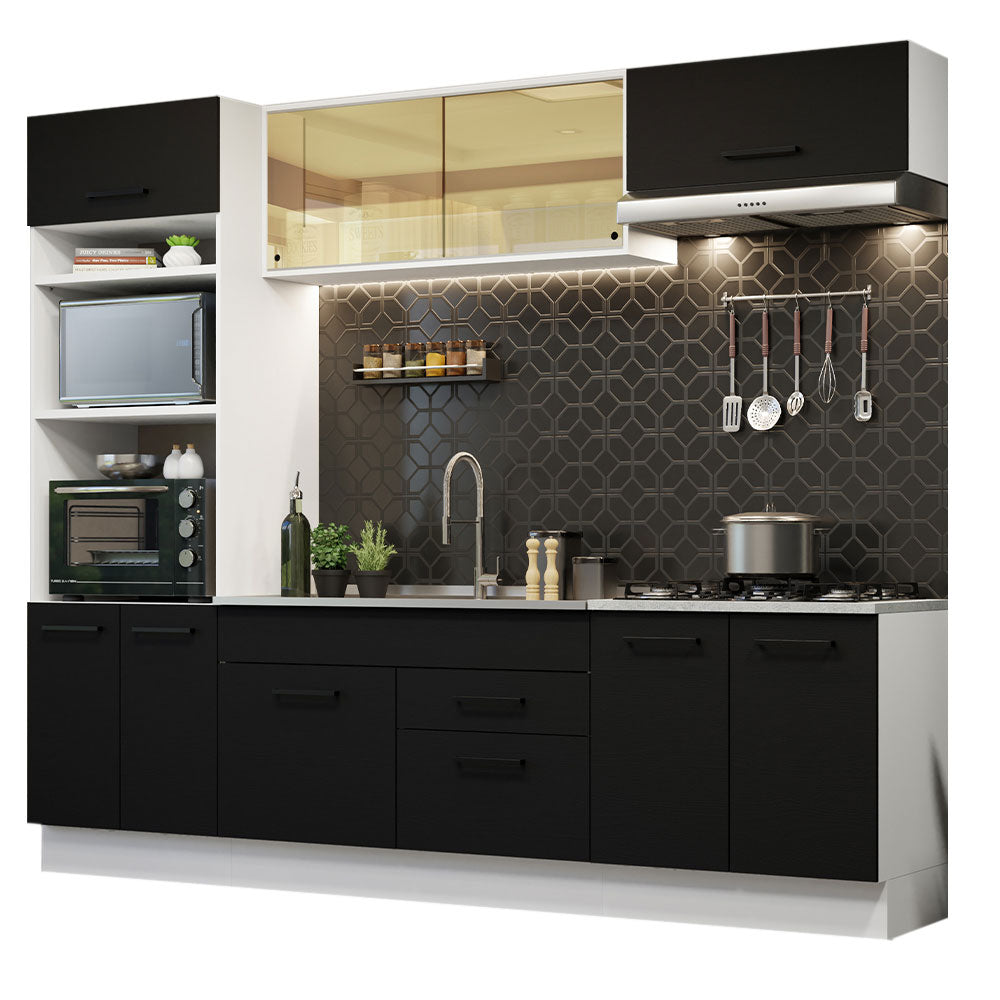 Combo de Cocina 270 cm Agata Blanco/Negro 03
