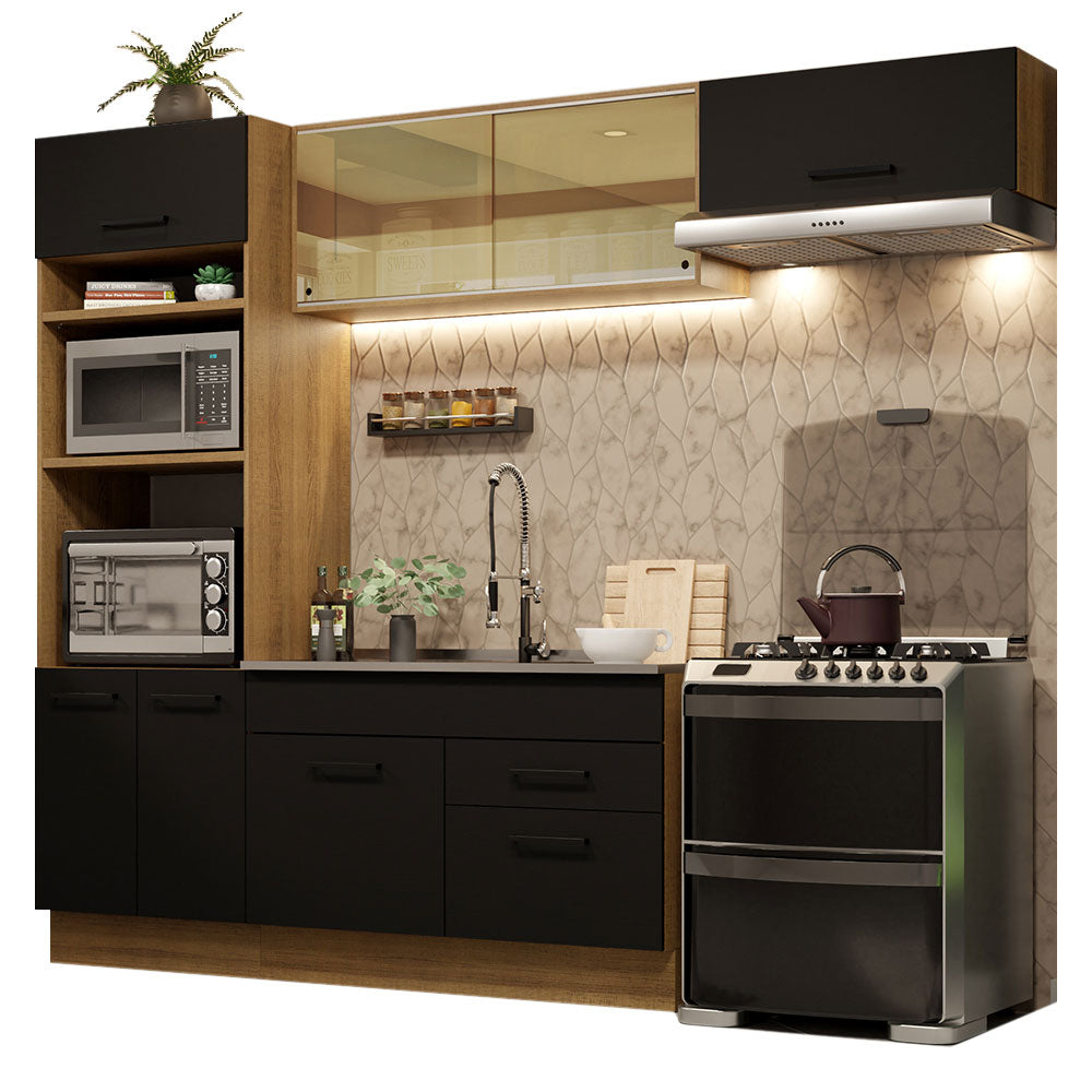 Combo de Cocina 270 cm Agata Marrón/Negro 04
