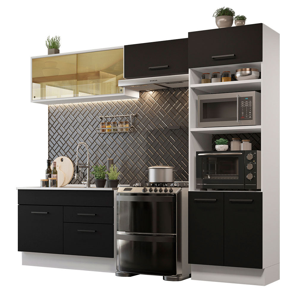 Combo de Cocina 270 cm Agata Blanco/Negro 05