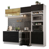 Combo de Cocina 270 cm Agata Blanco/Negro 05