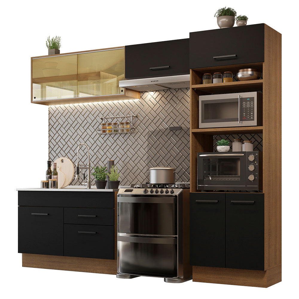 Combo de Cocina 270 cm Agata Marrón/Negro 05