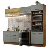 Combo de Cocina 270 cm Agata Marrón/Gris 05