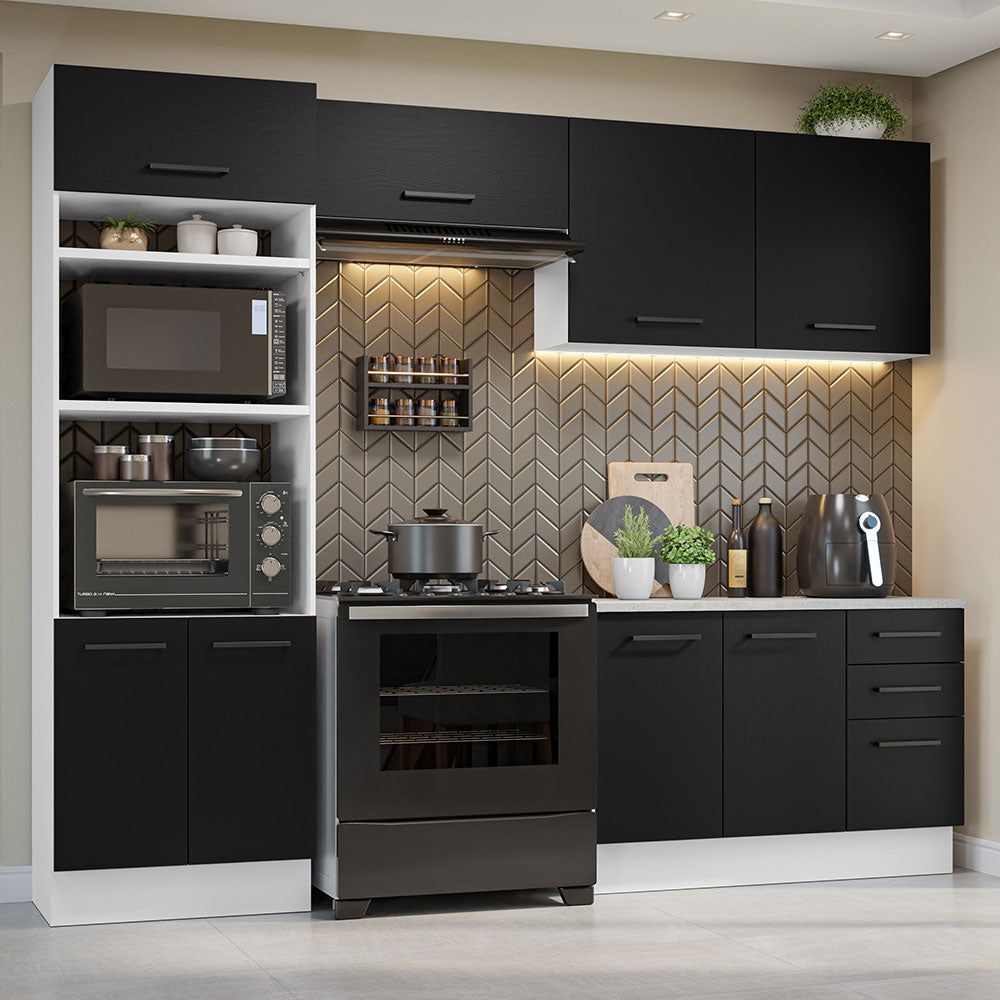 Combo de Cocina 270 cm Agata Blanco/Negro 07
