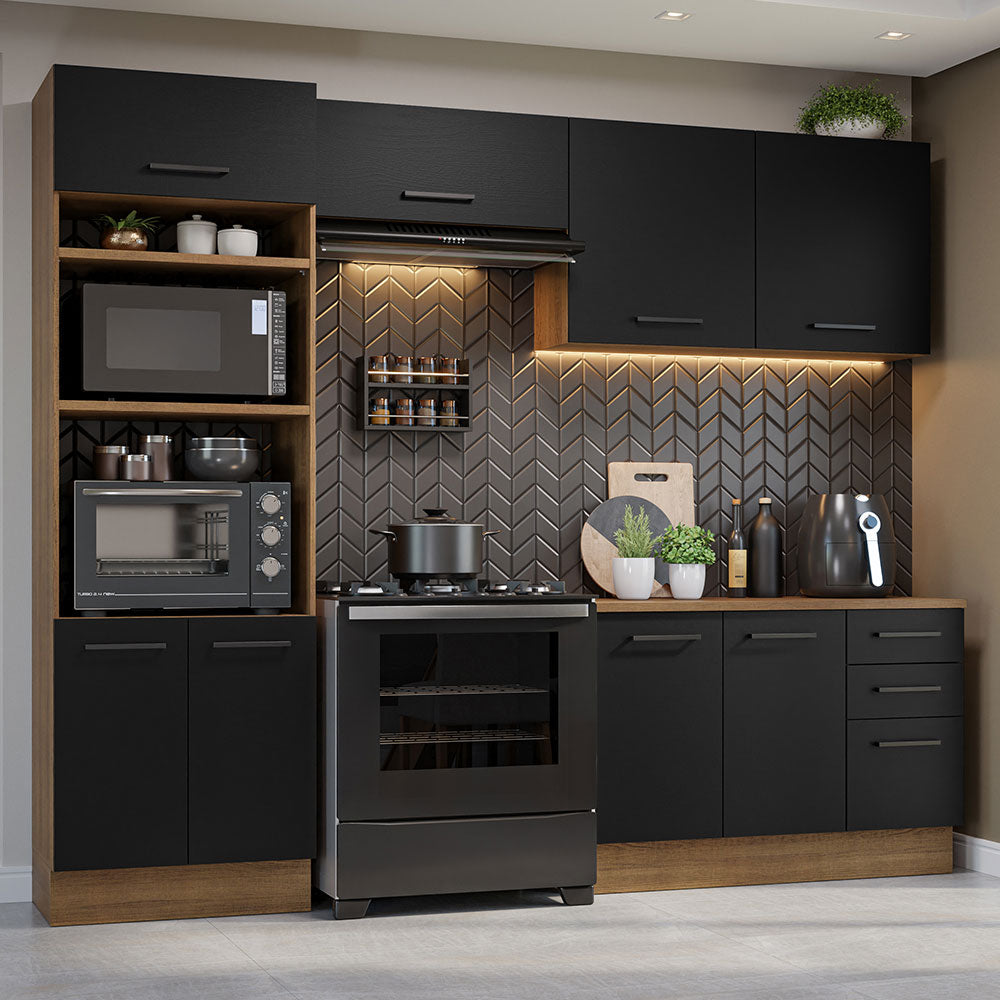 Combo de Cocina 270 cm Agata Marrón/Negro 07