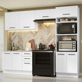 Combo completo de Cocina 270 cm 8 Puertas 3 Cajones Sin Mesada Blanco Agata Madesa 08