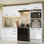 Combo completo de Cocina 270 cm 8 Puertas 3 Cajones Sin Mesada Blanco Agata Madesa 08